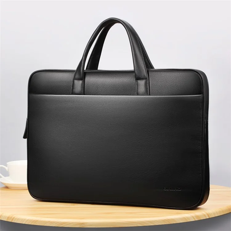 QIALINO Genuine Cowhide Leather Laptop Bag Carrying Case for MacBook Pro 15.4 Inch