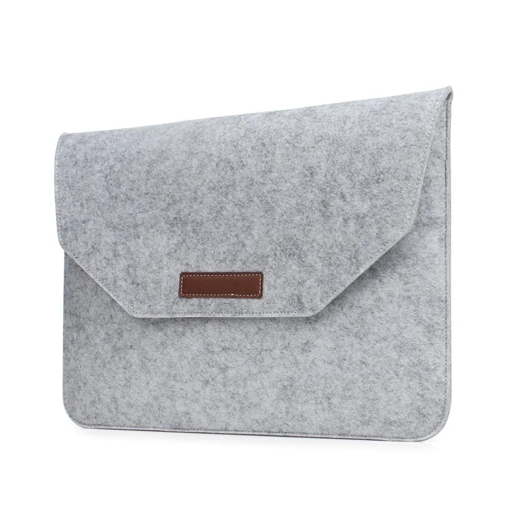 15.4-inch Felt Laptop Sleeve Bag Protector Cover for Macbook Pro 15.4 Inch etc. - Grey