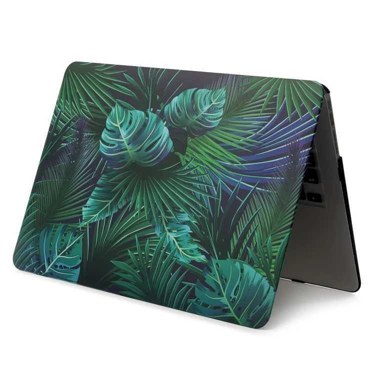 Pattern Printing Plastic Protector Case Shell for Macbook Air 13.3 Inch - Green Leaves