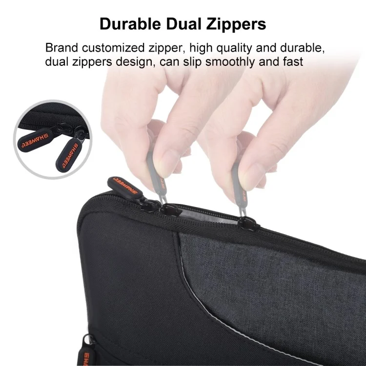 HAWEEL Waterproof Shockproof Oxford Sleeve Pouch for 13-inch Laptops/Tablets - Black
