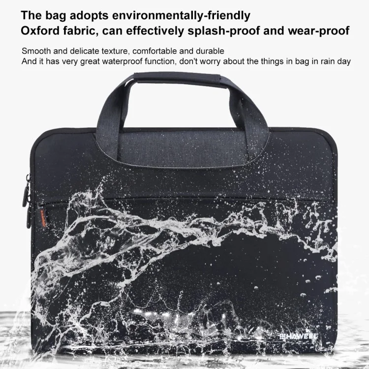 HAWEEL Waterproof Shockproof Oxford Sleeve Pouch for 13-inch Laptops/Tablets - Black