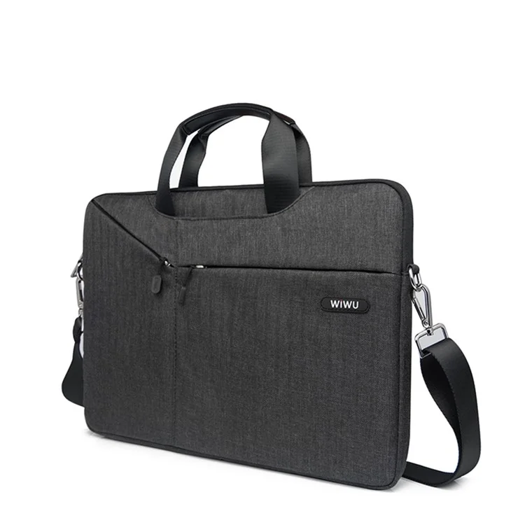 WIWU Oxford Sleeve Travel Bag Handbag with 3-way Use for 13-inch MacBook - Black