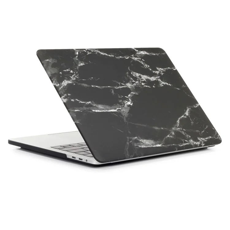 Étui De Protection Dure À Motifs Pour MacBook Air 13.3 "Affichage De La Rétine A2337 M1 (2020) / AIR 13.3 '' Affichage De La Rétine A2179 (2020) / AIR 13.3-Piège (2019) (2018) A1932 - Texture De Marbre / Noir