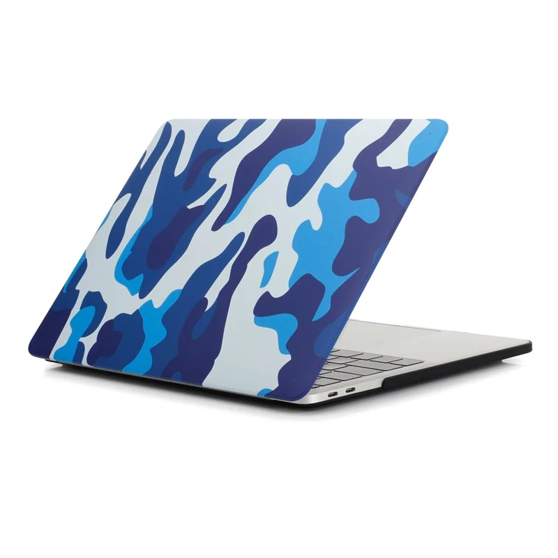 Patterned Front/Back PC Shell for MacBook Air 13.3" Retina Display A2337 M1 (2020)/Air 13.3'' Retina Display A2179 (2020)/Air 13.3-inch (2019) (2018) A1932 - Camouflage Pattern / Blue