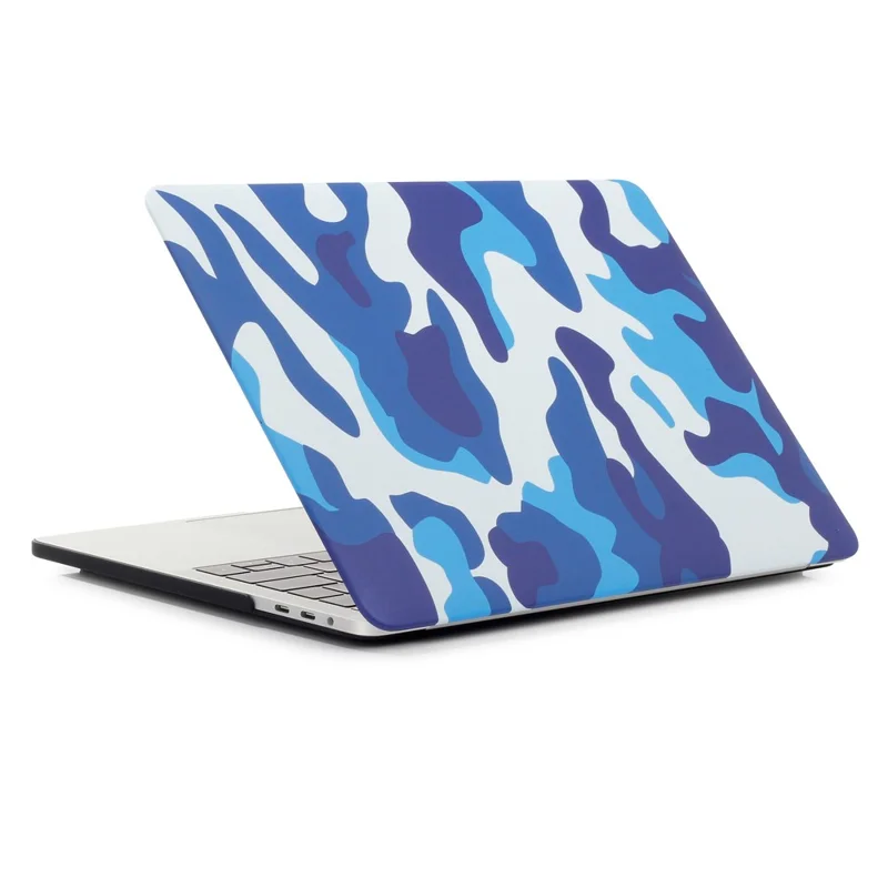 Patterned Front/Back PC Shell for MacBook Air 13.3" Retina Display A2337 M1 (2020)/Air 13.3'' Retina Display A2179 (2020)/Air 13.3-inch (2019) (2018) A1932 - Camouflage Pattern / Blue
