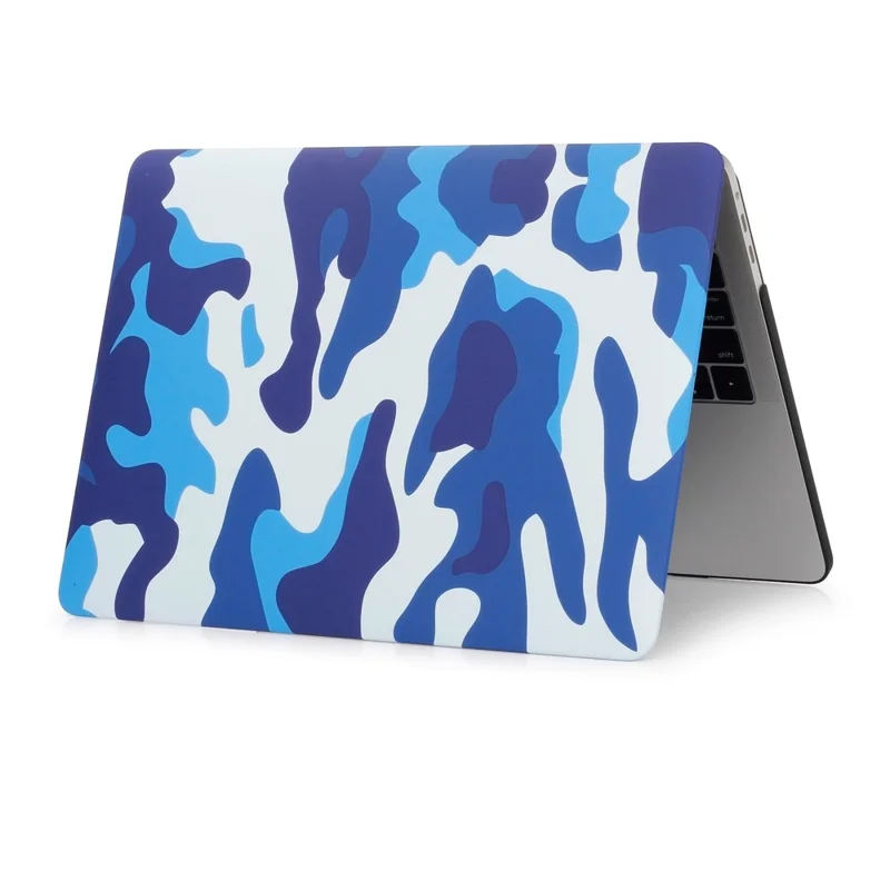 Patterned Front/Back PC Shell for MacBook Air 13.3" Retina Display A2337 M1 (2020)/Air 13.3'' Retina Display A2179 (2020)/Air 13.3-inch (2019) (2018) A1932 - Camouflage Pattern / Blue
