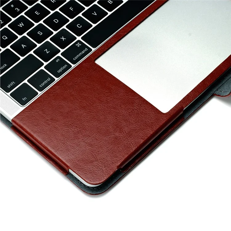 Étui en cuir Crazy Horse pour MacBook Air 13.3" Retina Display A2337 M1 (2020)/Air 13.3'' Retina Display A2179 (2020)/Air 13,3 pouces (2019) (2018) A1932 - Brun