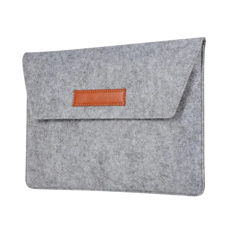15 inch Felt Laptop Sleeve Bag Notebook Case for Macbook Notebook - Grey