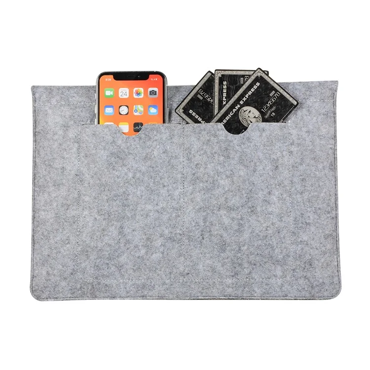 15 inch Felt Laptop Sleeve Bag Notebook Case for Macbook Notebook - Grey