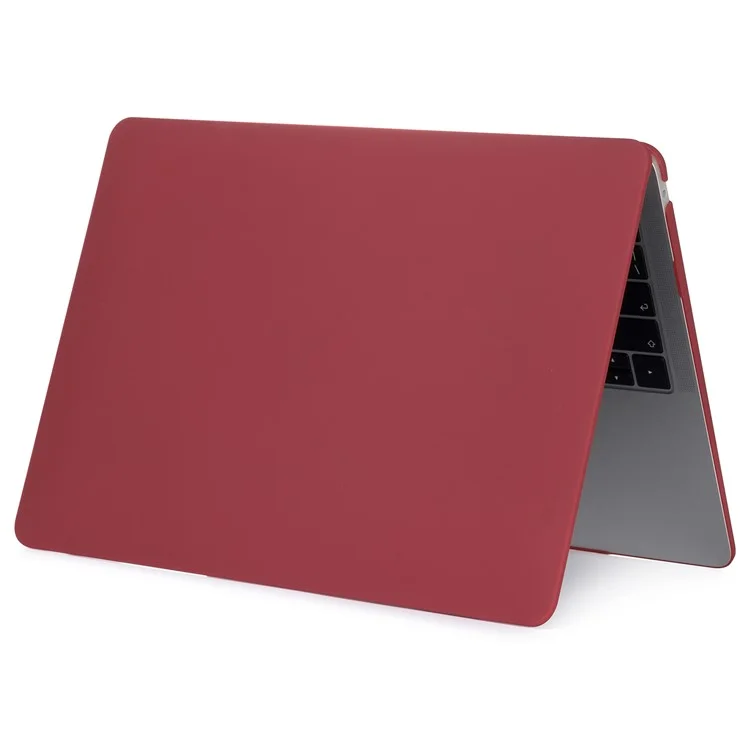 Matte Plastic Front and Back Protective Case for MacBook Pro 16 inch (2019) - Wine Red