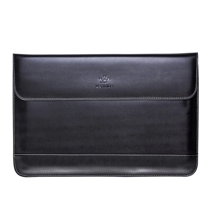 LENTION Slim Leather Carry Bag for MacBook Pro 15.4 inch with Retina Display - Black