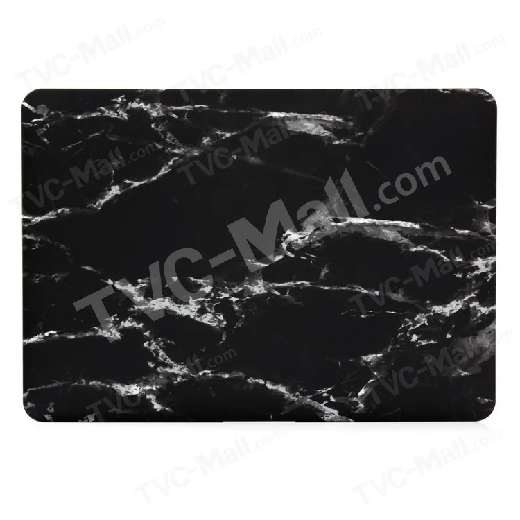 Marble Texture Hard Plastic Case for Apple MacBook Pro 13.3 Inch - White / Black