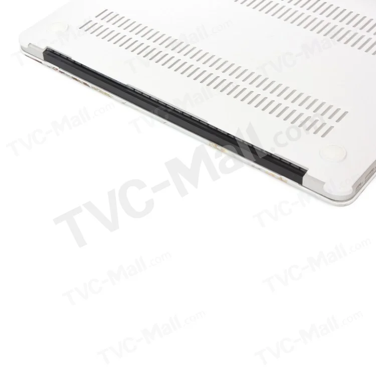 Marble Texture Hard Plastic Case for Apple MacBook Pro 13.3 Inch - White / Black