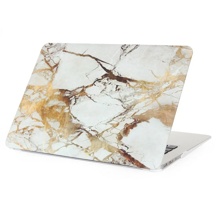 Marble Texture Hard Cover Case for Apple MacBook Pro 13.3 Inch - Gold Color / Grey