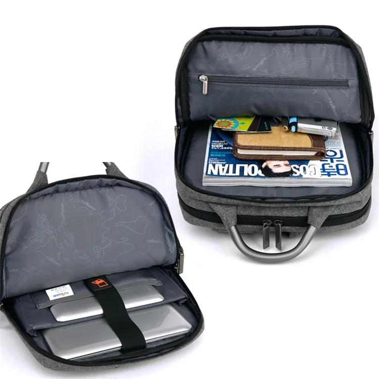 TUGUAN 16-inch Notebook Shoulder Bag Travel Laptop Backpack (A1516) - Grey