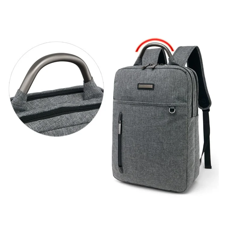 TUGUAN 16-inch Notebook Shoulder Bag Laptop Backpack (1519) - Grey