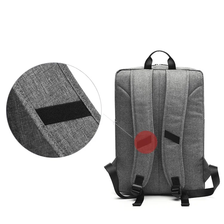 TUGUAN 17-inch Notebook Shoulder Bag Business Laptop Backpack (1618) - Grey