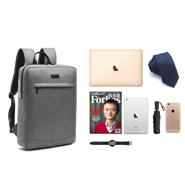 TUGUAN 17-inch Notebook Shoulder Bag Business Laptop Backpack (1618) - Grey