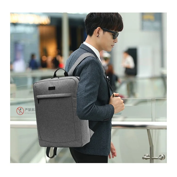 TUGUAN 17-inch Notebook Shoulder Bag Business Laptop Backpack (1618) - Grey