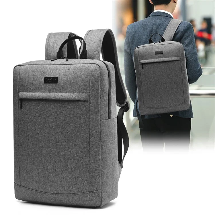 TUGUAN 17-inch Notebook Shoulder Bag Business Laptop Backpack (1618) - Grey