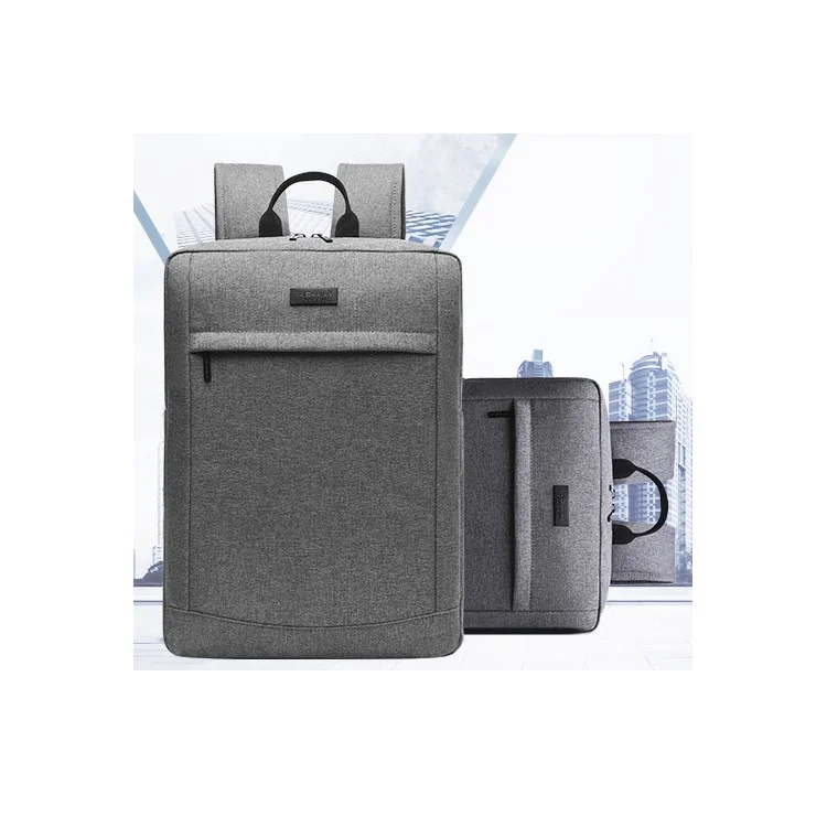 TUGUAN 17-inch Notebook Shoulder Bag Business Laptop Backpack (1618) - Grey
