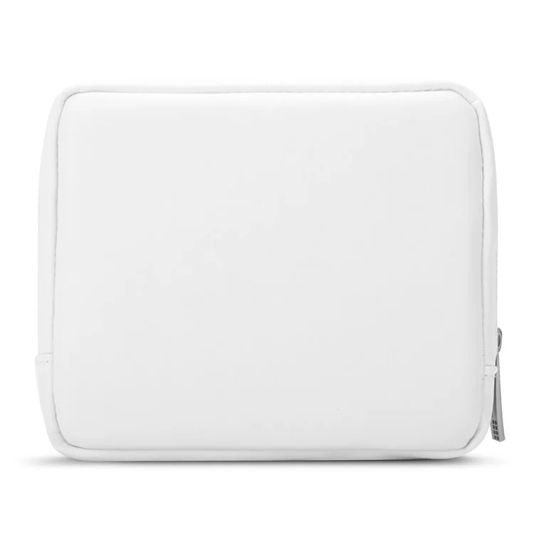 POFOKO Martin Series PU Leather Sleeve Pouch for Phone/Power Bank/Charger etc - White / M Size