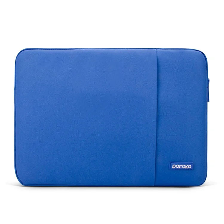 POFOKO Rainbow 15.6-inch Oxford Cloth Laptop Sleeve Pouch with Pocket - Blue