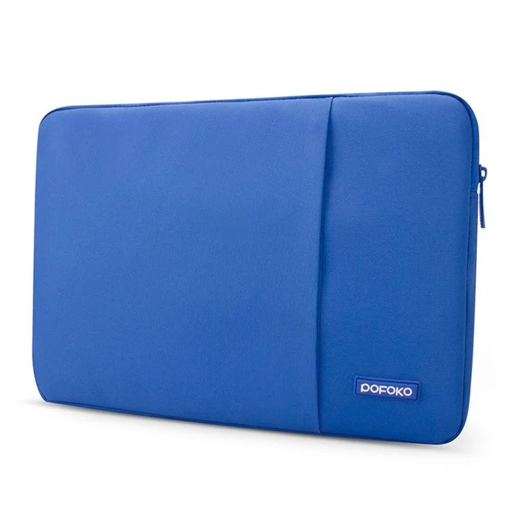 POFOKO Rainbow 15.6-inch Oxford Cloth Laptop Sleeve Pouch with Pocket - Blue