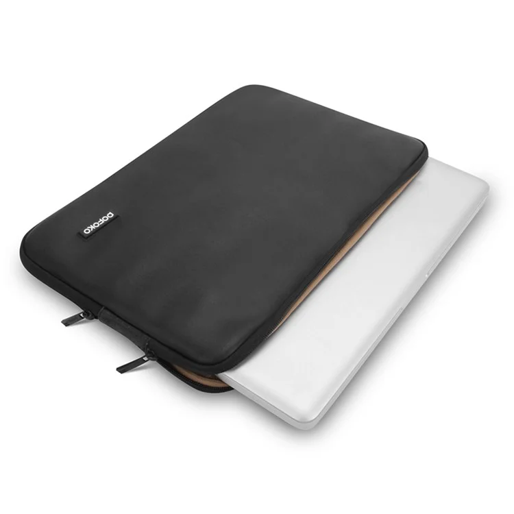 POFOKO 11.6-inch LITA Series PU Leather Laptop Sleeve Bag Carrying Case - Black