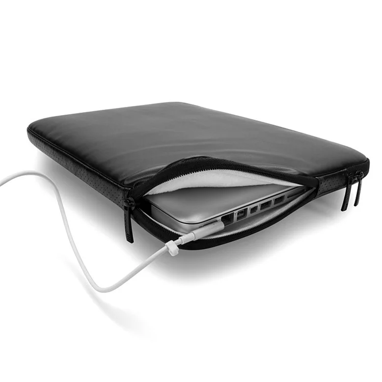 POFOKO 11.6-inch LITA Series PU Leather Laptop Sleeve Bag Carrying Case - Black