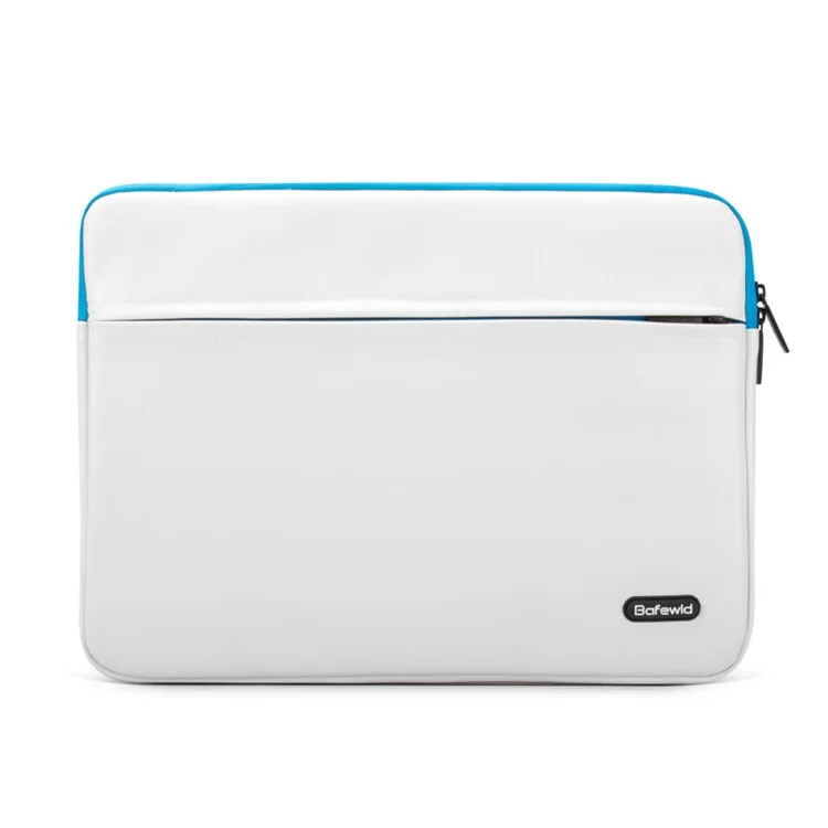 BAFEWLD Carmen Series 14-inch PU Leather Laptop Carrying Sleeve Case - Blue + White