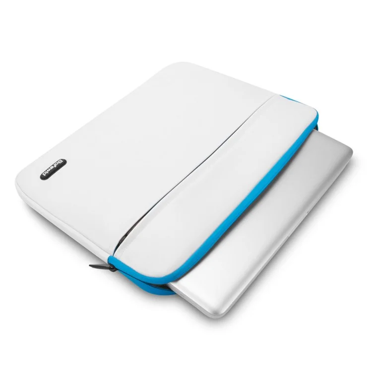 BAFEWLD Carmen Series 14-inch PU Leather Laptop Carrying Sleeve Case - Blue + White