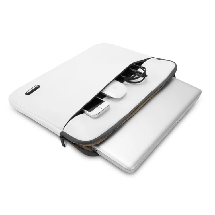 BAFEWLD Carmen Series PU Leather Laptop Sleeve Pouch for MacBook Pro 15.4 Retina - Grey / White