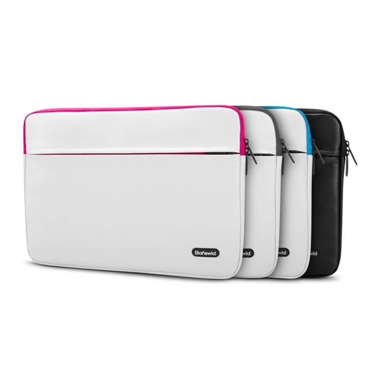BAFEWLD Carmen Series PU Leather Laptop Sleeve Pouch for MacBook Pro 15.4 Retina - Grey / White