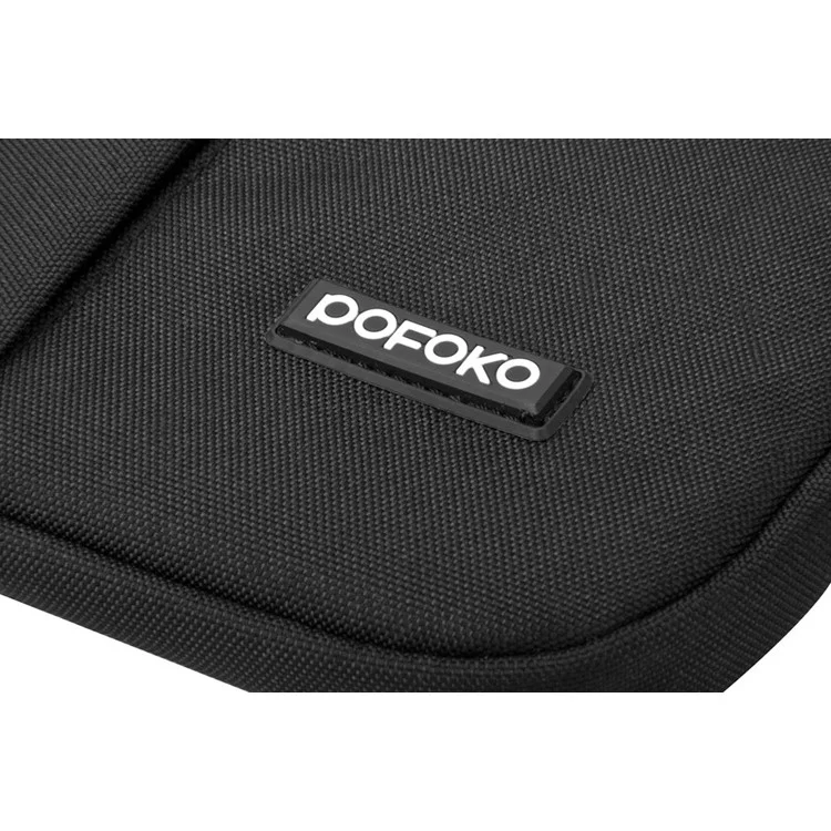 POFOKO Oscar Series 15.6-inch Oxford Cloth Laptop Sleeve Case Bag with Pocket - Black