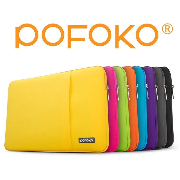 POFOKO Oscar Series 15.6-inch Oxford Cloth Laptop Computer Sleeve Bag Case with Pocket - Khaki
