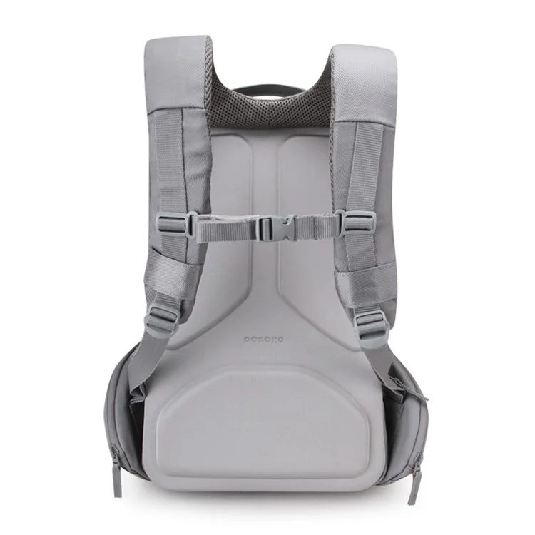 POFOKO TK Series 30L Practical Laptop Backpack Travel Waterproof Bag Case - Grey