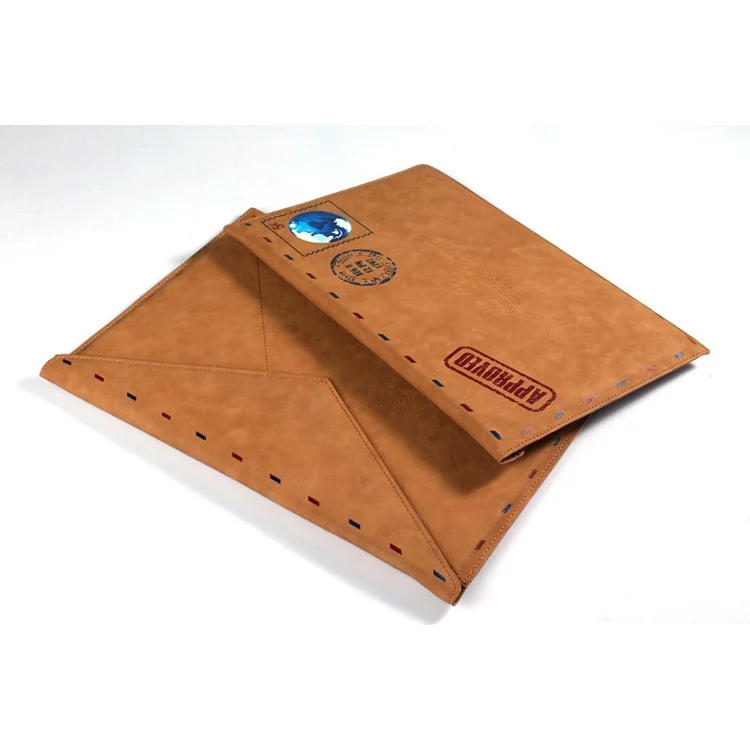Envelope Style Leather Laptop Sleeve Pouch Bag for Macbook Air 13.3 Inch/iPad Pro 12.9 Inch
