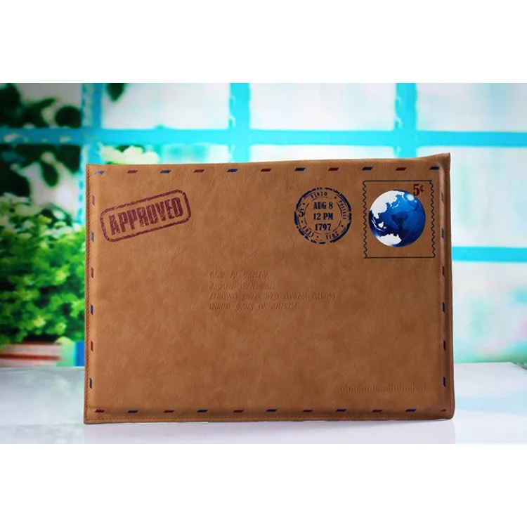 Envelope Style Leather Laptop Sleeve Pouch Bag for Macbook Air 13.3 Inch/iPad Pro 12.9 Inch