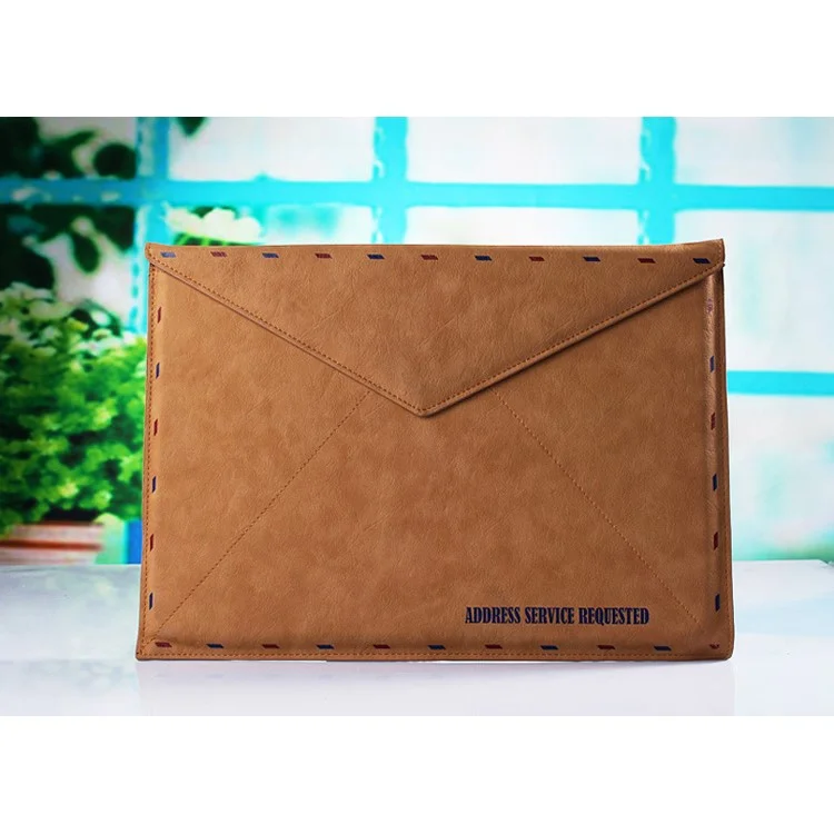 Envelope Style Leather Laptop Sleeve Pouch Bag for Macbook Air 13.3 Inch/iPad Pro 12.9 Inch