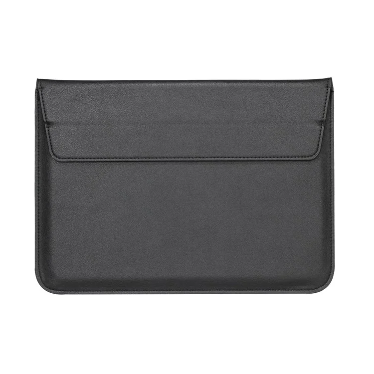 Envelop Style Leather Sleeve Pouch for Apple MacBook 12-inch/Air 11.6-inch - Black