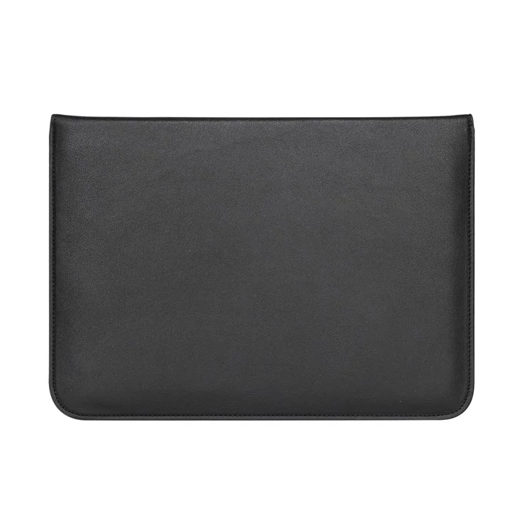Envelop Style Leather Sleeve Pouch for Apple MacBook 12-inch/Air 11.6-inch - Black