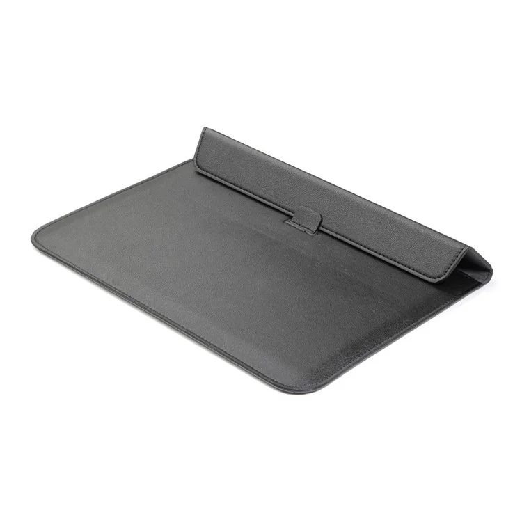 Envelop Style Leather Sleeve Pouch for Apple MacBook 12-inch/Air 11.6-inch - Black