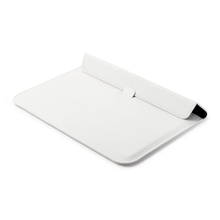 Envelop Style Leather Sleeve Pouch for Apple MacBook 12-inch / Air 11.6-inch - White