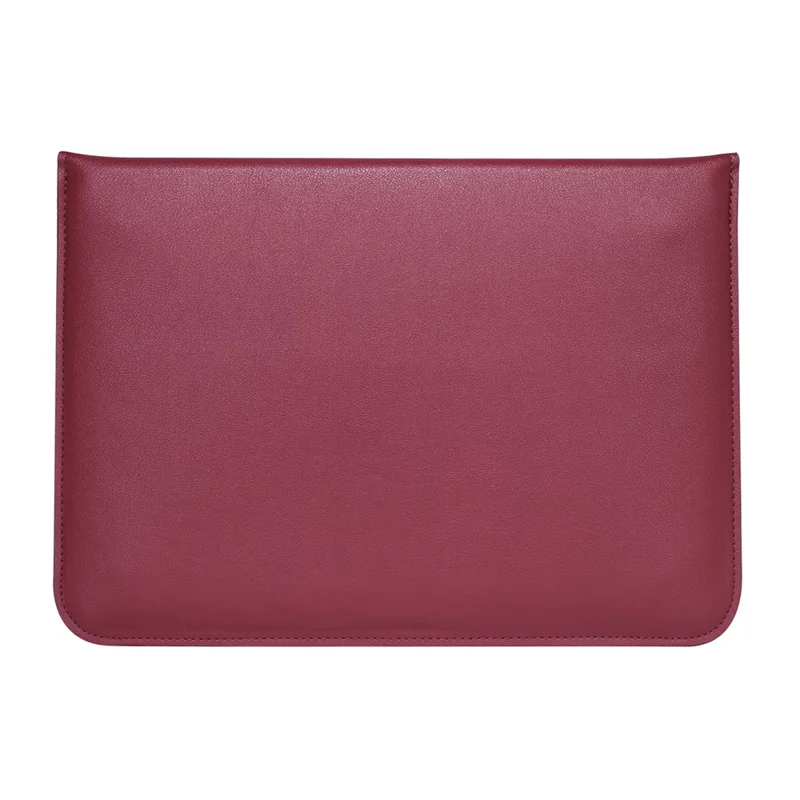 Envelop Style PU Leather Laptop Bag Sleeve Pouch for MacBook Air 13.3-inch / iPad Pro 12.9 - Wine Red