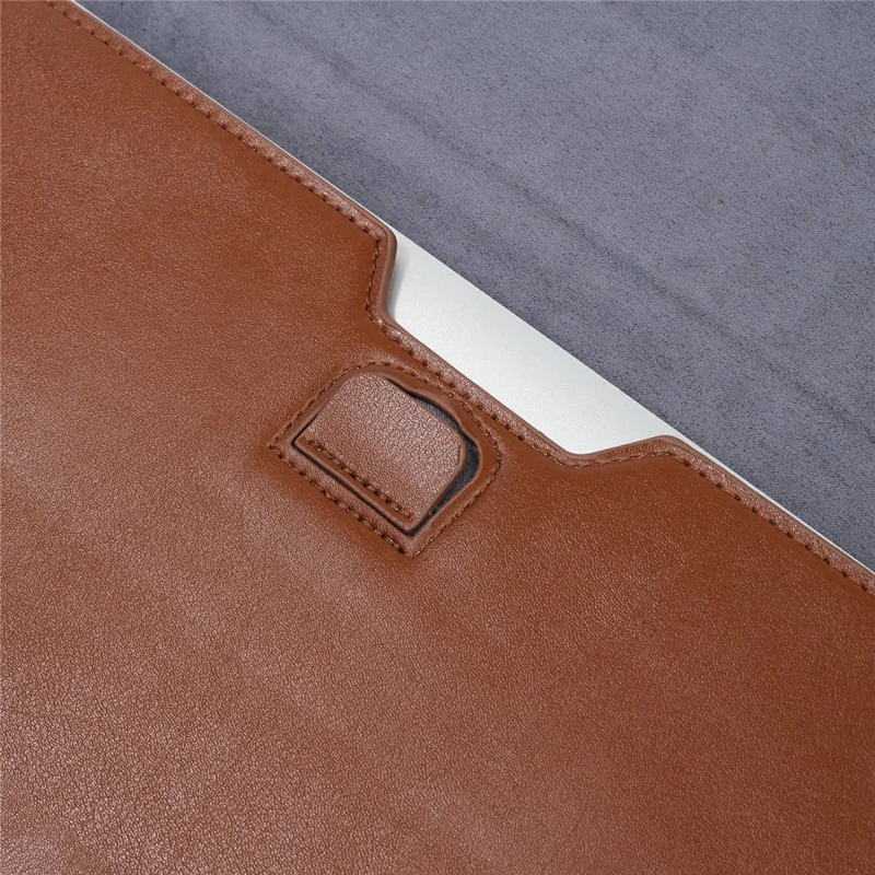 Envelop Style PU Leather Laptop Bag Sleeve Pouch for MacBook Air 13.3-inch / iPad Pro 12.9 - Wine Red