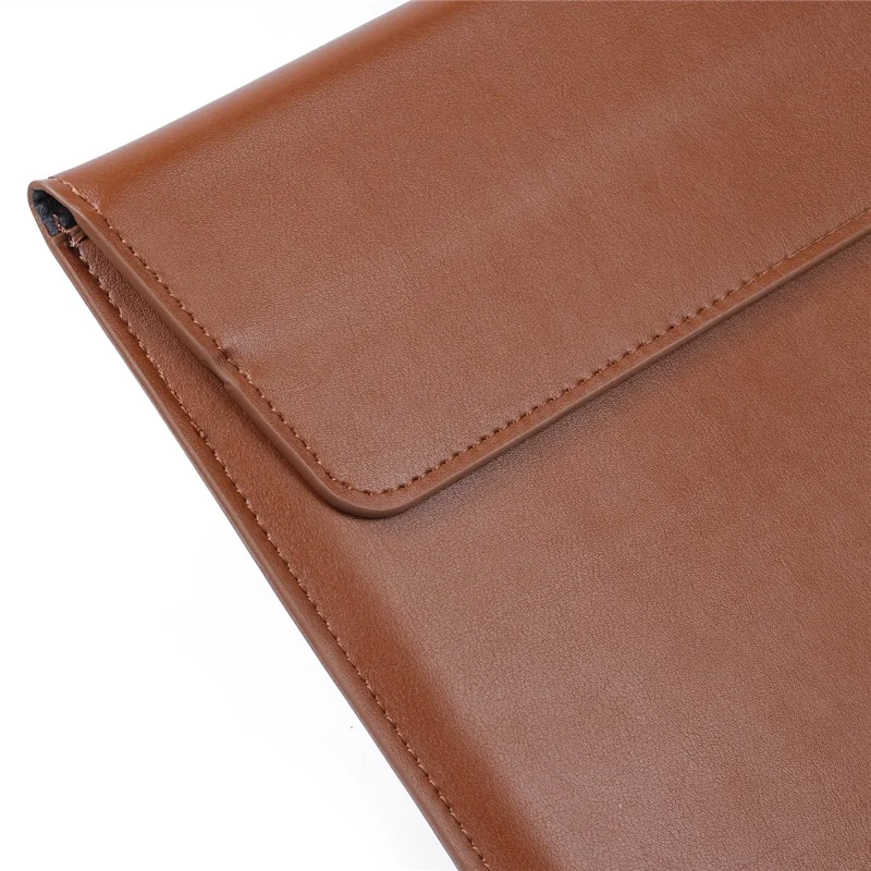 Envelop Style PU Leather Laptop Bag Sleeve Pouch for MacBook Air 13.3-inch / iPad Pro 12.9 - Wine Red