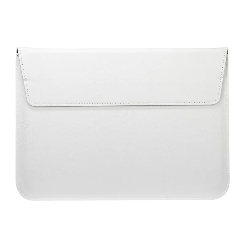 Business Envelope Style Leather Sleeve Bag for Macbook Pro 15.4 inch with Retina Display - White
