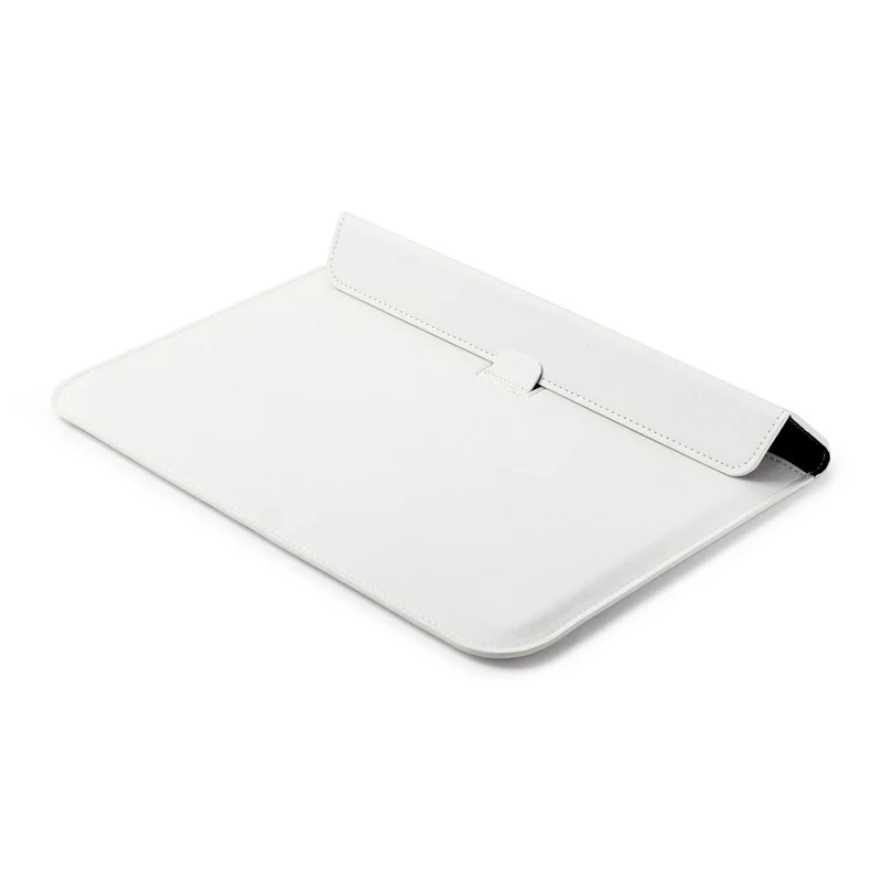 Business Envelope Style Leather Sleeve Bag for Macbook Pro 15.4 inch with Retina Display - White