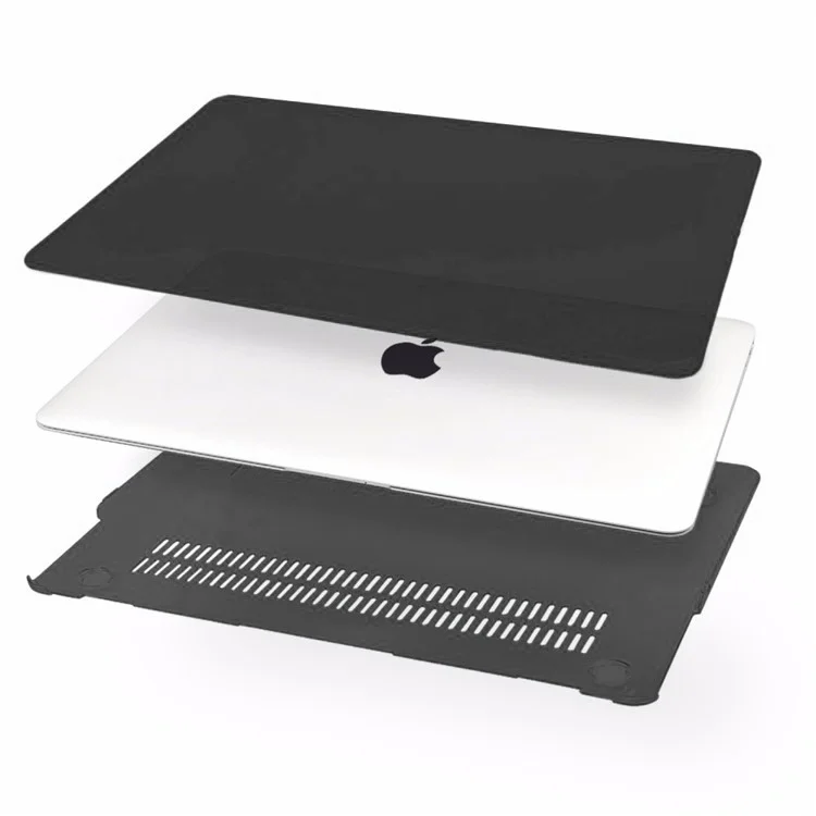 HAT PRINCE Clear Hard Case + US Version TPU Keyboard Film for Macbook Pro 15.4-inch 2016 with Touch Bar (A1707) - Black